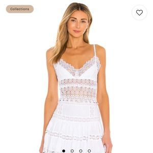 CHARO RUIZ IBIZA Dana Top in White Crochet Lace Size Large